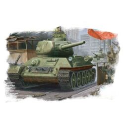 Kép 2/4 - Hobby Boss RussianT-34/85(1944 angle-jointed turret) tank 1:48 (84809)