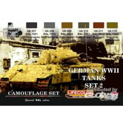 Kép 3/4 - Lifecolor Paint Set German vehicle WWII set2 (CS03)