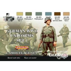 Kép 3/4 - Lifecolor Paint Set German military uniforms WWII set1 (CS04)