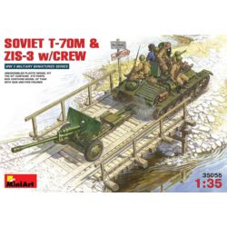 Kép 2/2 - Miniart Soviet T-70 M   ZiS -3 w/ Crew 1:35 (35056)
