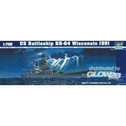 Kép 3/3 - Trumpeter Battleship USS Wisconsin BB-64 1991 1:700 (5706)