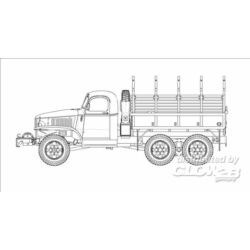 Kép 4/5 - Hobby Boss US GMC CCKW-352 Steel Cargo Truck 1:35 (83831)