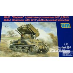 Kép 2/3 - Unimodel Tank M4A1 w. M17/4,5inch rocket launcher 1:72 (224)