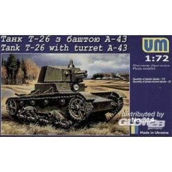 Kép 3/3 - Unimodel Tank T-26 with Tower A-43 1:72 (314)