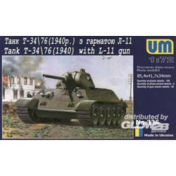 Kép 2/3 - Unimodel T-34/76 with gun L-11 (1940) 1:72 (336)