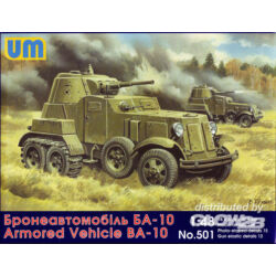 Kép 2/3 - Unimodel BA-10 Soviet armored vehicle 1:48 (501)