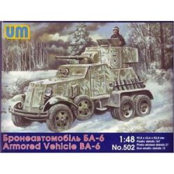 Kép 2/2 - Unimodel BA-6 Soviet armored vehicle 1:48 (502)