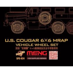 Kép 2/2 - Meng U.S.Cougar 6x6 MRAP Vehicle Wheel Set 1:35 (SPS-024)