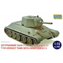 Kép 2/2 - Unimodel T-34 Assault tank with howitzer U-11 1:72 (440)