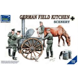 Kép 2/2 - Riich German Field Kitchen with Soliders(cook  three German soldiers,food containers 1:35 (RV35045)