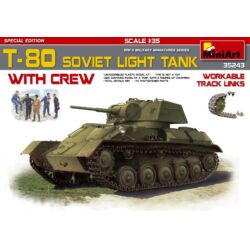 Kép 2/2 - Miniart T-80 Soviet Light Tank w/Crew SpecialEdi 1:35 (35243)