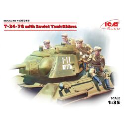 Kép 2/3 - ICM T-34-76 with Soviet Tank Riders 1:35 (35368)