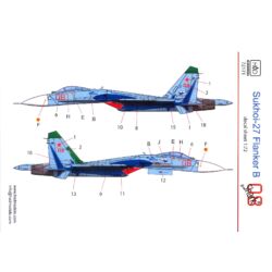 Kép 2/2 - HADmodels Su-27 (Russian 08 Shark) 1:72 matrica (72171)