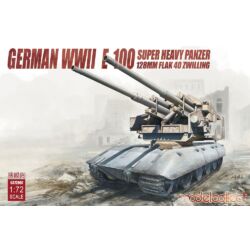 Kép 2/2 - Modelcollect German WWII E-100 super heavy panzer with 128mm flak 40 zwilling 1:72 (UA72097)