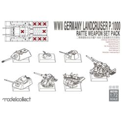 Kép 2/2 - Modelcollect WWII Germany landcruiser p.1000 ratte weapon set pack 1:72 (UA72150)