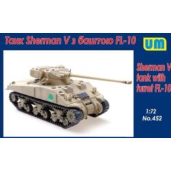 Kép 2/2 - Unimodel Sherman V Tank with turret FL-10 1:72 (452)