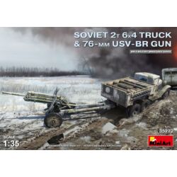 Kép 2/2 - MiniArt Soviet 2t 6x4 Truck w.76mm USV-BR Gun 1:35 (35272)