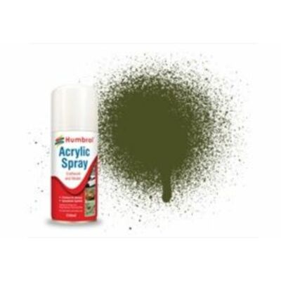 Humbrol Acrylic Hobby Spray 150ml No 155 Olive Drab Matt (AD6155)