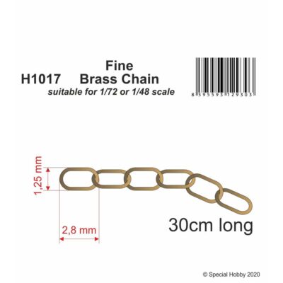 CMK Fine Brass Chain - suitable for 1/72 or 1/48 scale  (129-H1017)