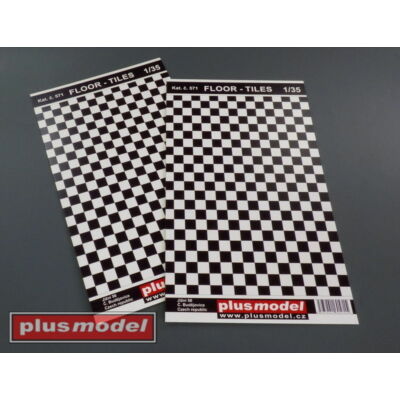 Plus Model Floor tiles black and white 1:35 (571)
