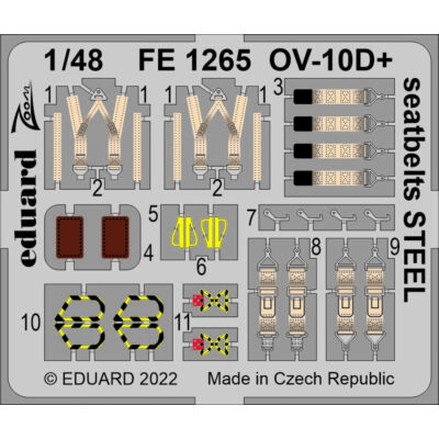 Eduard OV-10D+ seatbelts STEEL for ICM 1:48 (FE1265)
