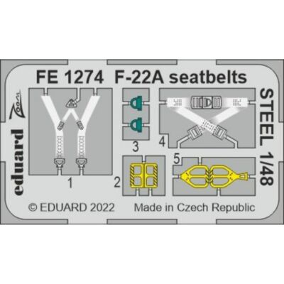 Eduard F-22A seatbelts STEEL 1/48 1:48 (FE1274)