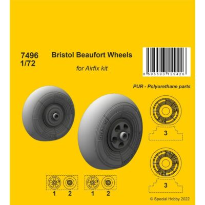 CMK Bristol Beaufort Wheels 1/72 / for Airfix kit 1:72 (129-7496)