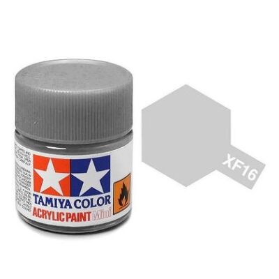 Tamiya Acrylic Paint Mini XF-16 Flat Aluminum 10 ml (81716)