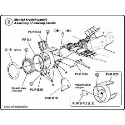 CMK Fw 190 A5/A7 - engine conversion set for TAM 1:48 (4048)