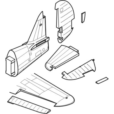 CMK P-40E Warhawk - control surfaces set for HAS 1:48 (4156)