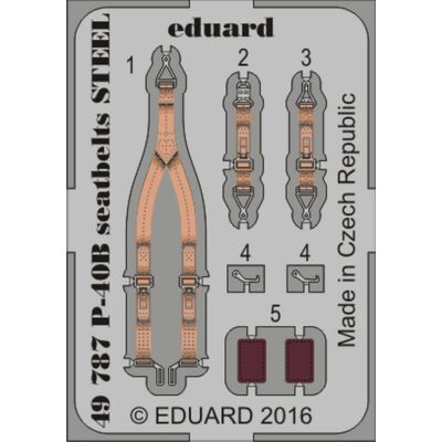 Eduard P-40B seatbelts STEEL for AIRFIX 1:48 (49787)