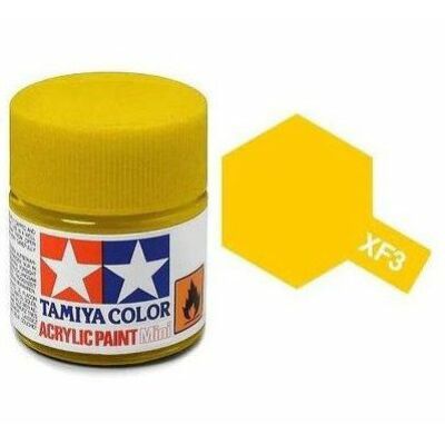 Tamiya Acrylic Paint Mini XF-3 Flat Yellow 10 ml (81703)
