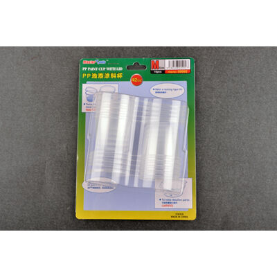 Trumpeter Master Tools PP Paint Cup with Lid - M-size 42cc X 10pcs (9992)