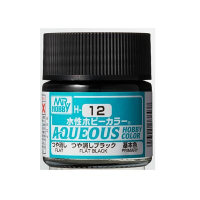 Mr Hobby Aqueous Hobby Color - Renew (10 ml) Flat Black H-012