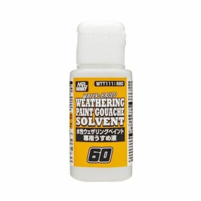 Mr Hobby Weathering Paint Gouache Solvent - Water-based (60 ml) WTT-111