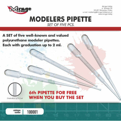 Mirage Hobby MIRAGE MODELLERS PIPETTES (5 pcs + 1 free pc. / each 2 ml)  (100001)