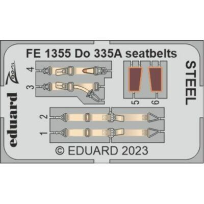 Eduard Do 335A seatbelts STEEL 1/48 TAMIYA 1:48 (FE1355)