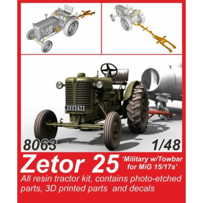 CMK Zetor 25 'Military w/Towbar for MiG 15/17s' 1/48 1:48 (129-8063)