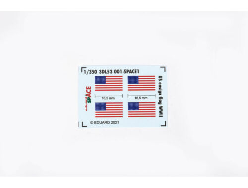 Eduard US ensign flag WWII SPACE 1:350 (3DL53001)