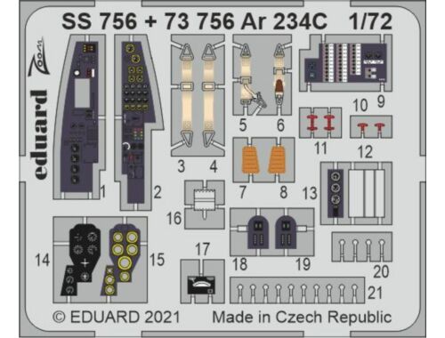 Eduard Ar 234C, for HOBBY 2000 / DRAGON 1:72 (SS756)