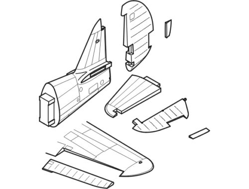 CMK P-40E Warhawk - control surfaces set for HAS 1:48 (4156)