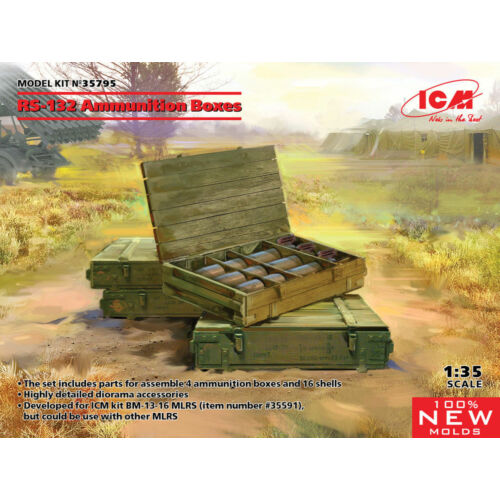 ICM RS-132 Ammunition Boxes (100% new molds) 1:35 (35795)