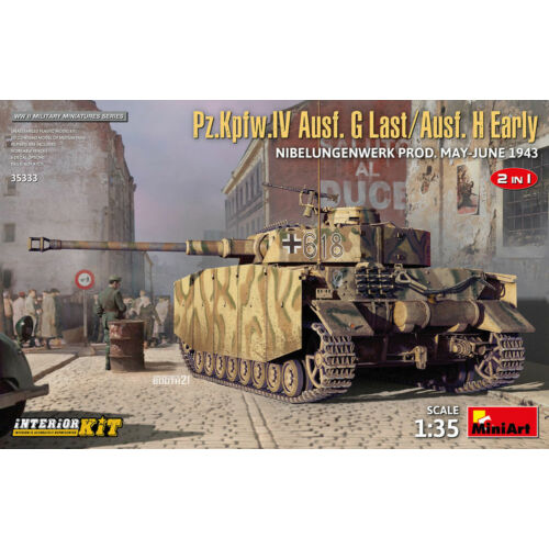 Miniart Pz.Kpfw.IV Ausf.G-Last/H-Early Nibelungenwerk Prod(May-June1943)2in1 1:35 (35333)