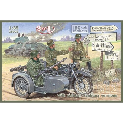 IBG BMW R12 with Sidecar 2in1 Military Version 1/35 (35002)