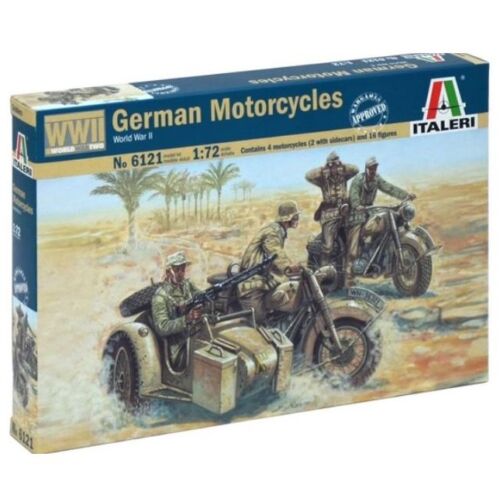 Italeri 1:72 WWII German Motorcycles (6121)