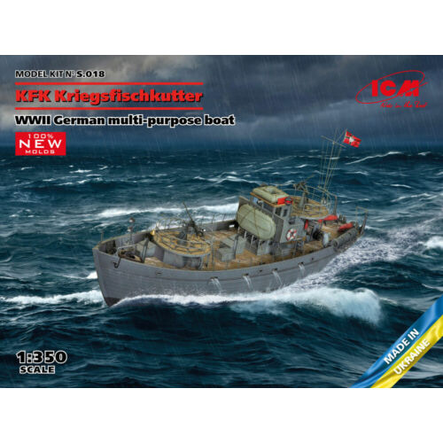 ICM KFK Kriegsfischkutter, WWII German multi-purpose boat(100% new molds) 1:350 (S.018)