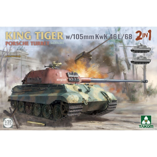 Takom King Tiger w/105mm KwK 46L/68 2 in 1 1:35 (TAK2178)