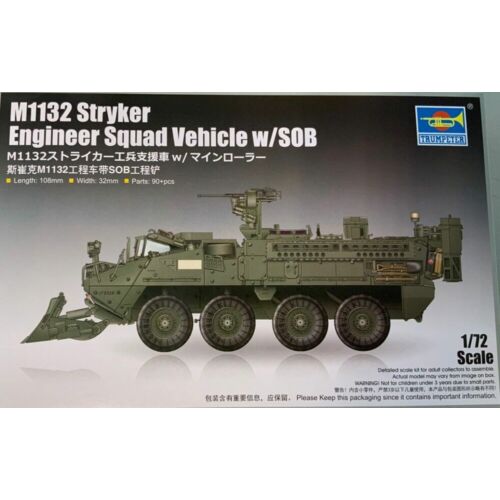 Trumpeter M1132 Stryker Engineer Squad Vehicle w/SOB 1:72 (07456)