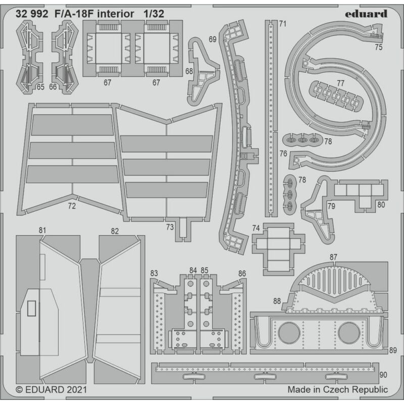 Eduard F/A-18F interior, for REVELL 1:32 (32992)