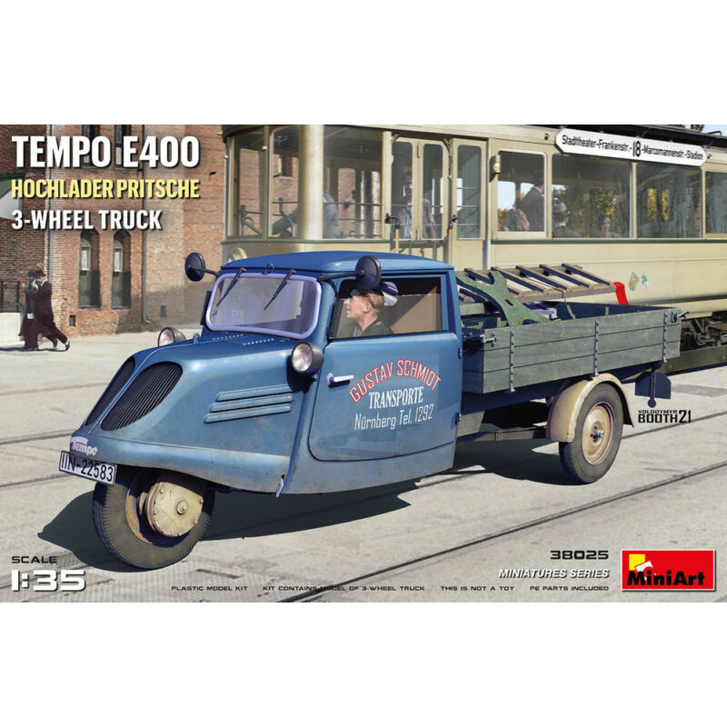 Miniart Tempo E400 Hochlader Pritsche 3-Wheel Truck 1:35 (38025)